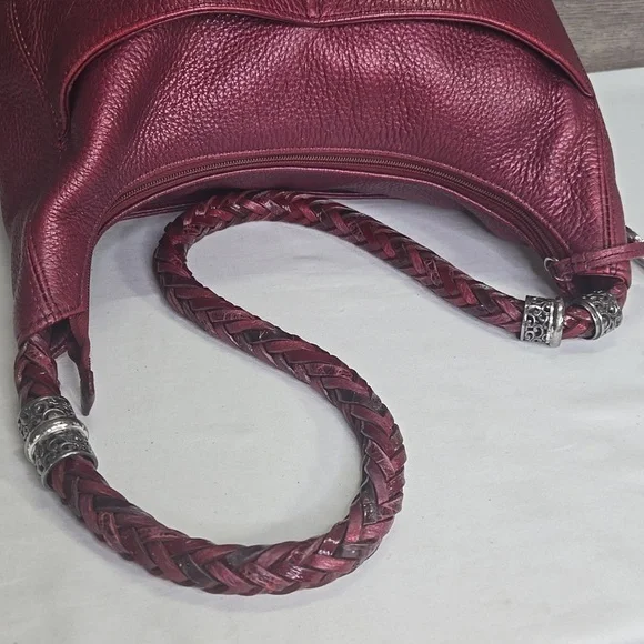 Brighton Metallic Dark Red Shoulder Bag - Picture 7 of 10